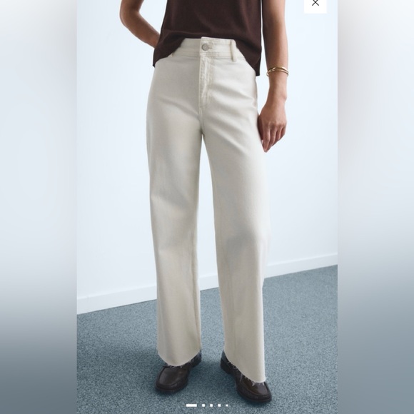 Mango High Rise Cream Jeans - Picture 7 of 7